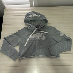 Roots cropped hooded pullover size S